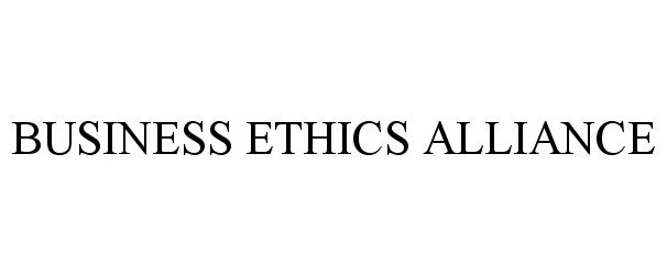  BUSINESS ETHICS ALLIANCE