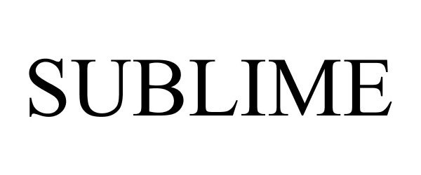 Trademark Logo SUBLIME