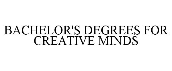 Trademark Logo BACHELOR'S DEGREES FOR CREATIVE MINDS