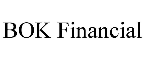 Trademark Logo BOK FINANCIAL