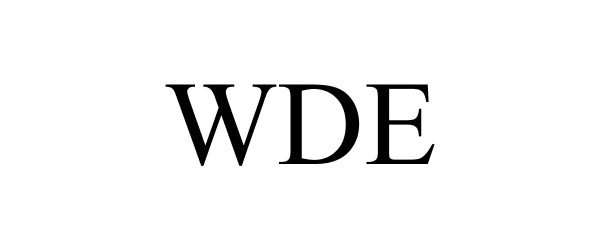 Trademark Logo WDE