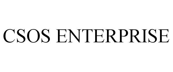 Trademark Logo CSOS ENTERPRISE