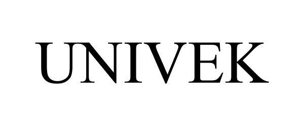 Trademark Logo UNIVEK
