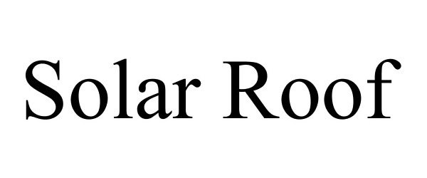 Trademark Logo SOLAR ROOF