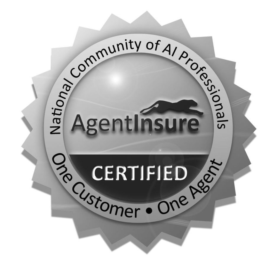  AGENTINSURE CERTIFIED NATIONAL COMMUNITY OF AI PROFESSIONALS ONE CUSTOMER Â· ONE AGENT