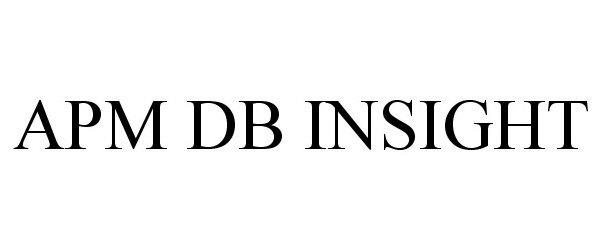 Trademark Logo APM DB INSIGHT