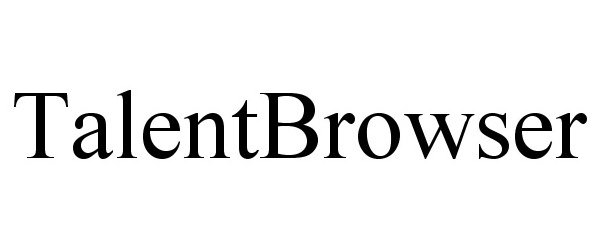 Trademark Logo TALENTBROWSER