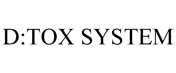 Trademark Logo D:TOX SYSTEM