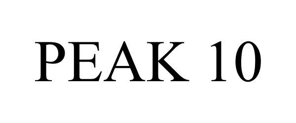 Trademark Logo PEAK 10