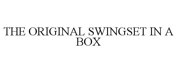  THE ORIGINAL SWINGSET IN A BOX