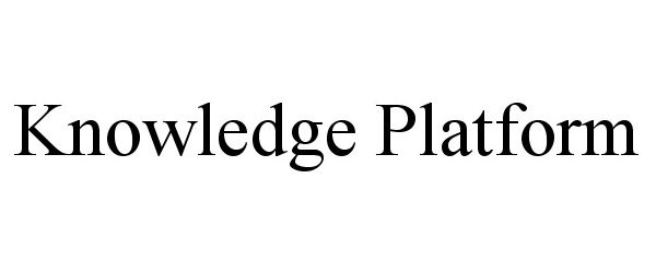 Trademark Logo KNOWLEDGE PLATFORM