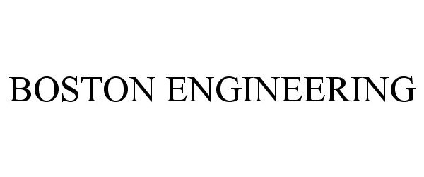 Trademark Logo BOSTON ENGINEERING