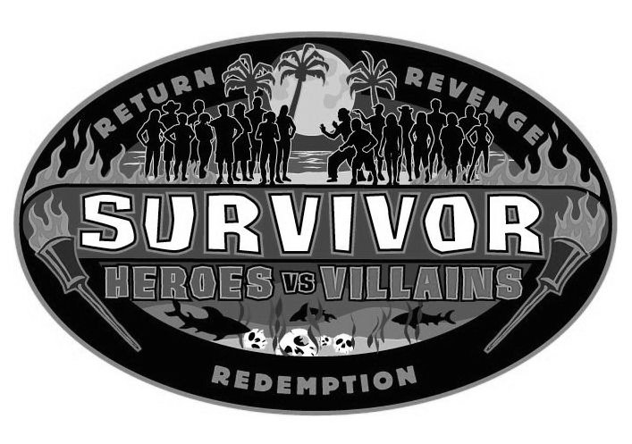 Trademark Logo SURVIVOR HEROES VS VILLAINS RETURN REVENGE REDEMPTION