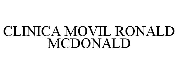  CLINICA MOVIL RONALD MCDONALD