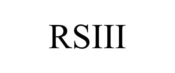 Trademark Logo RSIII