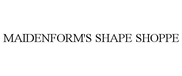  MAIDENFORM'S SHAPE SHOPPE