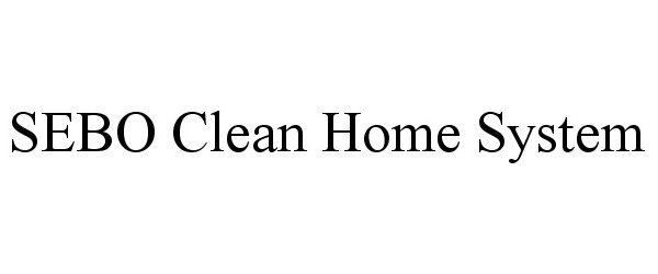 SEBO CLEAN HOME SYSTEM