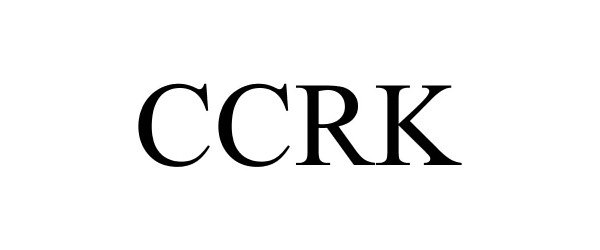 Trademark Logo CCRK
