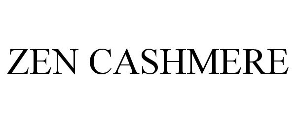 Trademark Logo ZEN CASHMERE