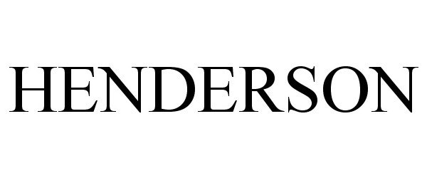 Trademark Logo HENDERSON