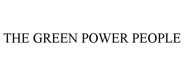  THE GREEN POWER PEOPLE