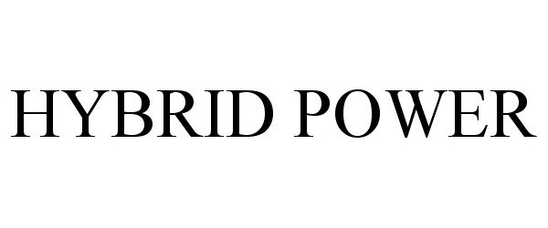 Trademark Logo HYBRID POWER