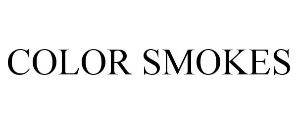 Trademark Logo COLOR SMOKES