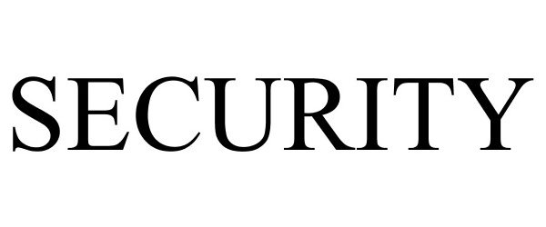 Trademark Logo SECURITY