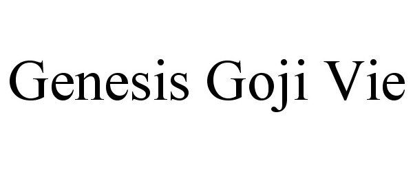 Trademark Logo GENESIS GOJI VIE