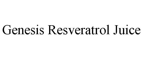 Trademark Logo GENESIS RESVERATROL JUICE