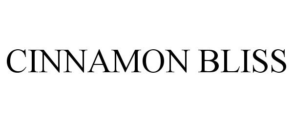 Trademark Logo CINNAMON BLISS
