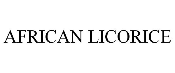 Trademark Logo AFRICAN LICORICE