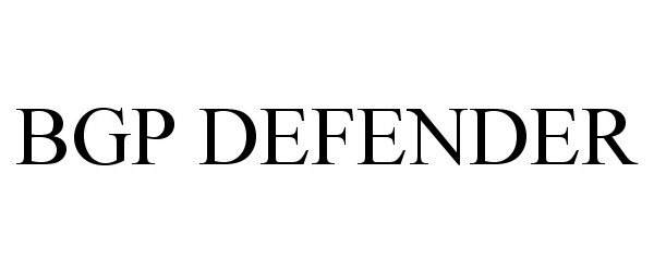 Trademark Logo BGP DEFENDER