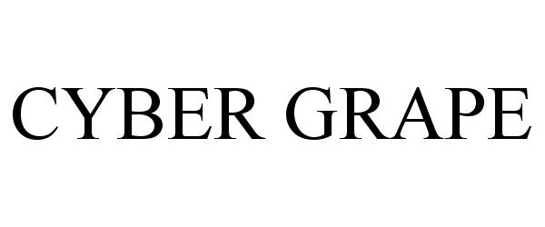 Trademark Logo CYBER GRAPE