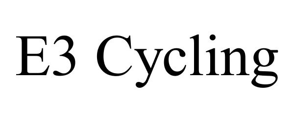 Trademark Logo E3 CYCLING