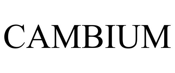 Trademark Logo CAMBIUM