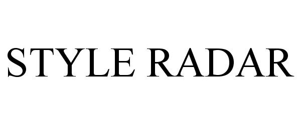 Trademark Logo STYLE RADAR