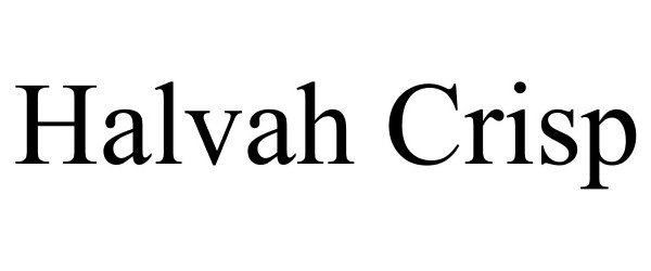 Trademark Logo HALVAH CRISP