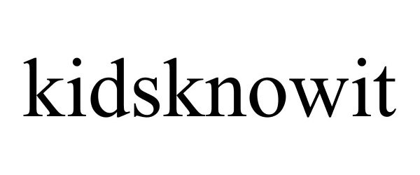 Trademark Logo KIDSKNOWIT