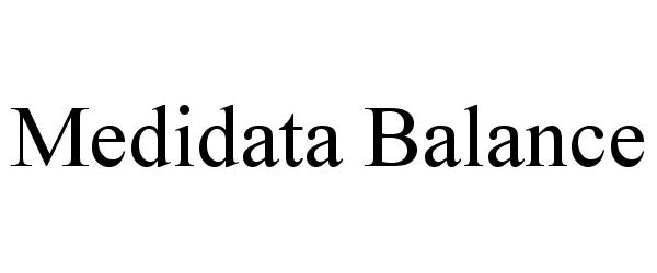 Trademark Logo MEDIDATA BALANCE
