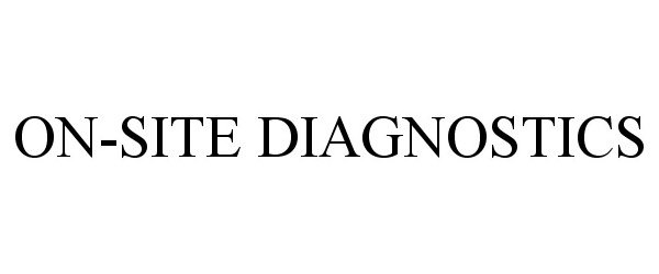  ON-SITE DIAGNOSTICS