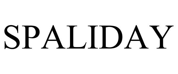 Trademark Logo SPALIDAY