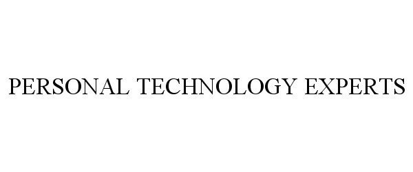 Trademark Logo PERSONAL TECHNOLOGY EXPERTS