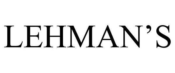  LEHMAN'S