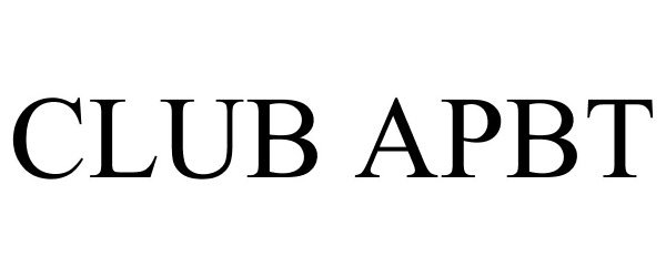 Trademark Logo CLUB APBT
