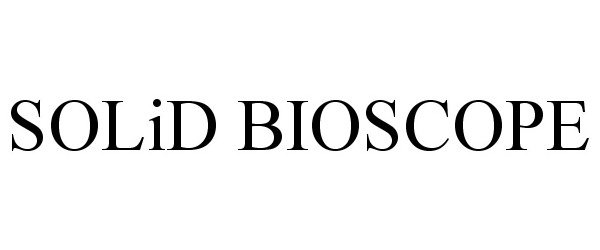 Trademark Logo SOLID BIOSCOPE