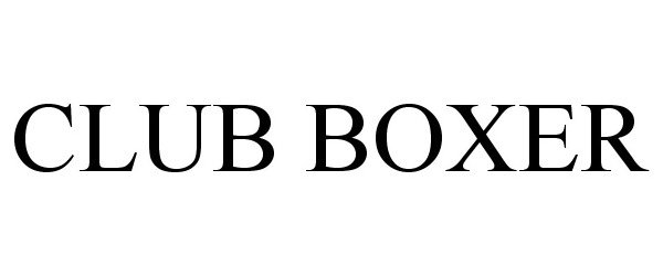 Trademark Logo CLUB BOXER
