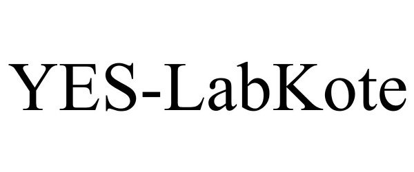Trademark Logo YES-LABKOTE