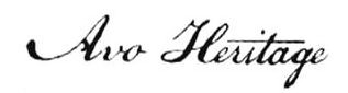 Trademark Logo AVO HERITAGE