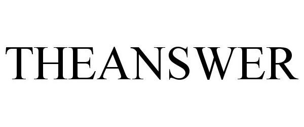 Trademark Logo THEANSWER